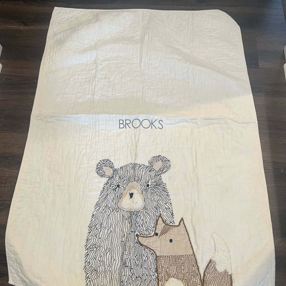 Pottery barn “Brooks” crib quilt